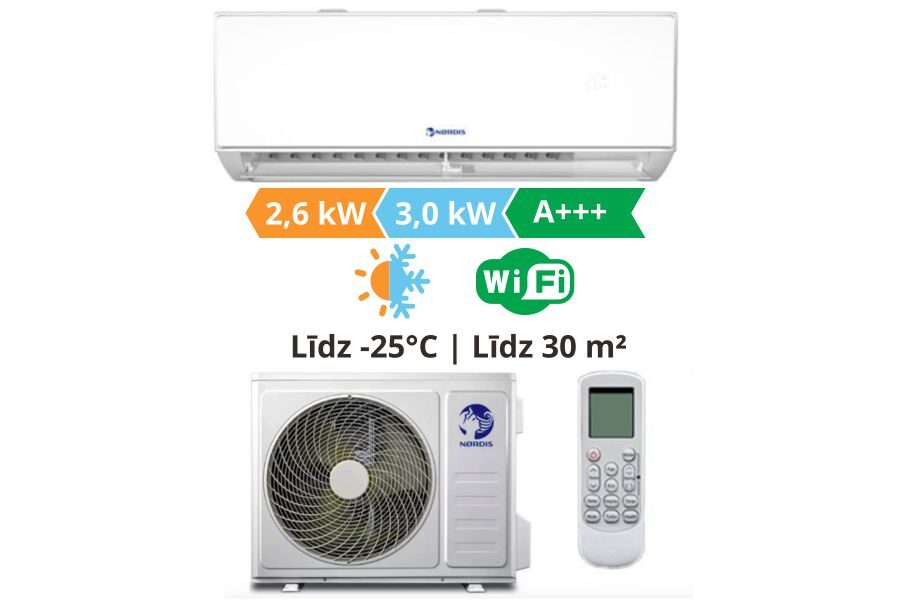 Gaisa kondicionieris, Nordis Nova 2,6kW┃NOV09TC1