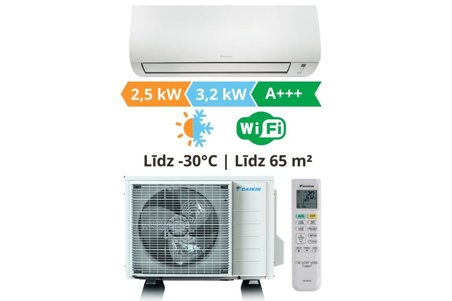 Gaisa kondicionieris un gaiss-gaiss siltumsūknis Daikin Nepura, Perfera 3.0kW┃FTXTM30S/RXTM30A