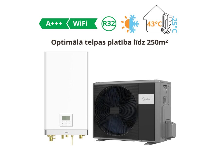 Siltumsūknis gaiss-ūdens Midea M-Thermal 10kW┃MHA-V10W/D2N8-B2 + HB-A100/CGN8-B