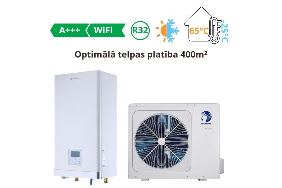 Siltumsūknis Nordis Optimus Pro Split (gaiss-ūdens) bez karstā ūdens tvertni 16kW┃HOP16WODU3