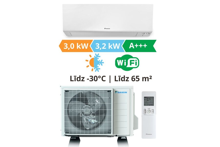 Gaiss-gaiss siltumsūknis un gaisa kondicionieris Daikin Nepura, Perfera 3.0kW┃FTXTM30S/RXTM30A