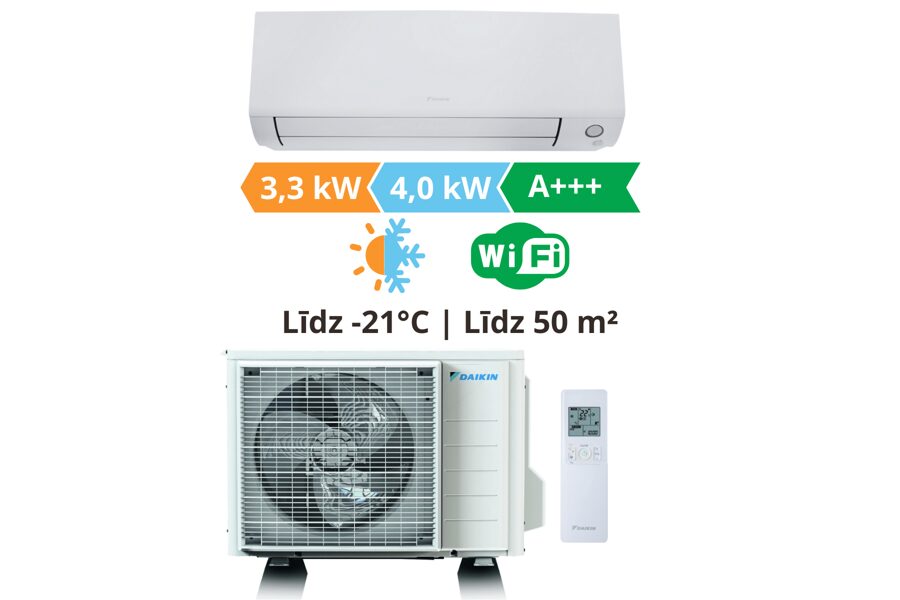 Gaiss-gaiss siltumsūknis un premium kondicionieris  Daikin, Perfera 3.4kW┃FTXM35A/RXM35A