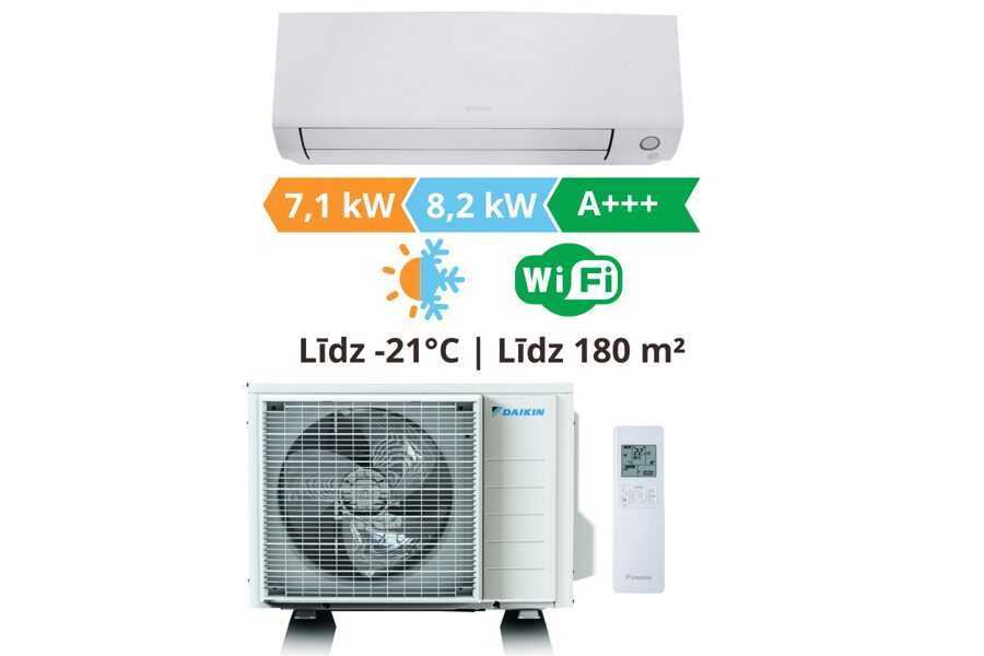Gaiss-gaiss siltumsūknis un premium kondicionieris Daikin, Perfera 7.1kW┃FTXM71A/RXM71A